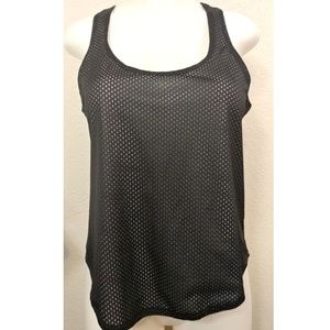 BLACK MESH RACER BACK TANK TOP OCEAN DRIVE
